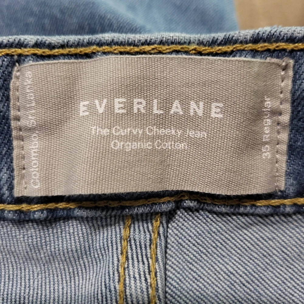 EVERLANE The Curvy Cheeky Straight Leg Jeans Organic Cotton Women's Size 35 - Picture 12 of 14